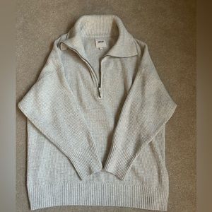 Arie oversized quarter zip//size L//color white